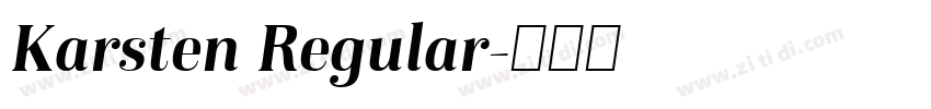 Karsten Regular字体转换